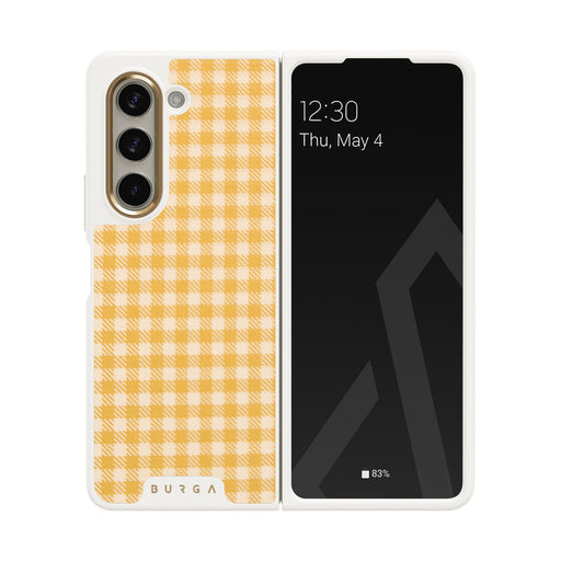 Tuscan Sun - Yellow Plaid Samsung Galaxy Z Fold 5 Case