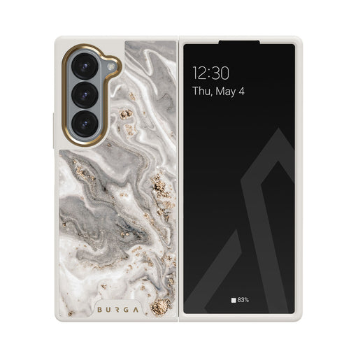 Snowstorm - Grey Marble Samsung Galaxy Z Fold 6 Case