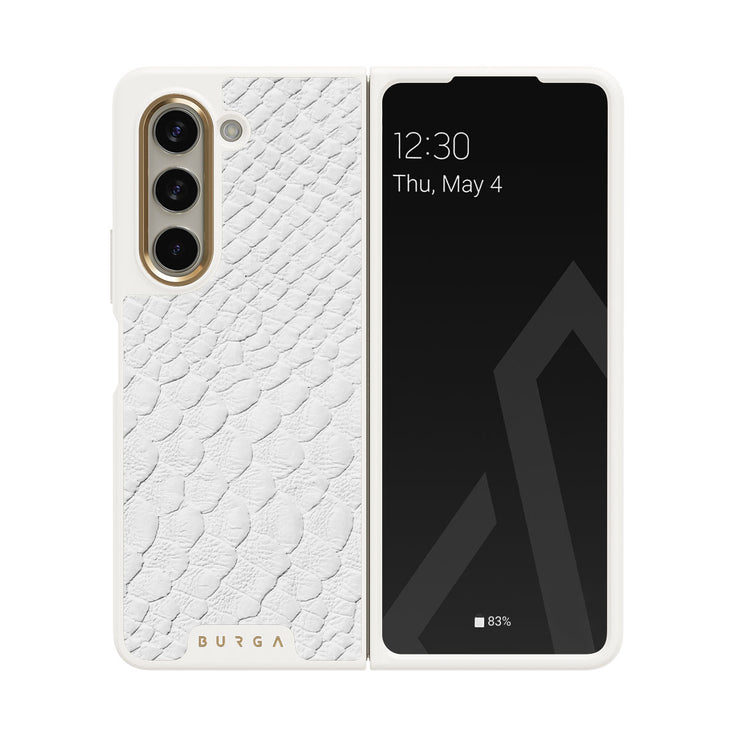 Glacial Desert - White Snakeskin Samsung Galaxy Z Fold 5 Case