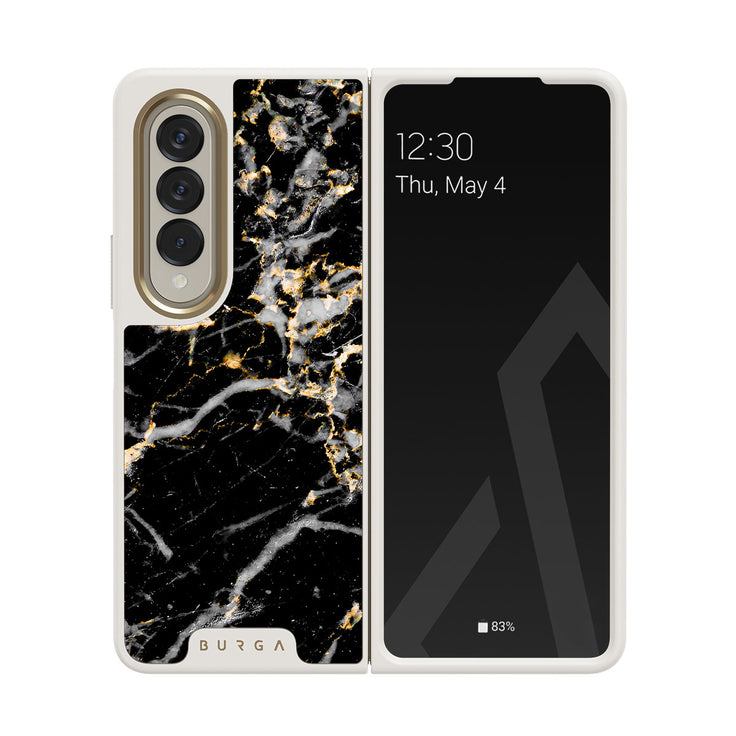 Make A Wish - Gold Marble Samsung Galaxy Z Fold 4 Case